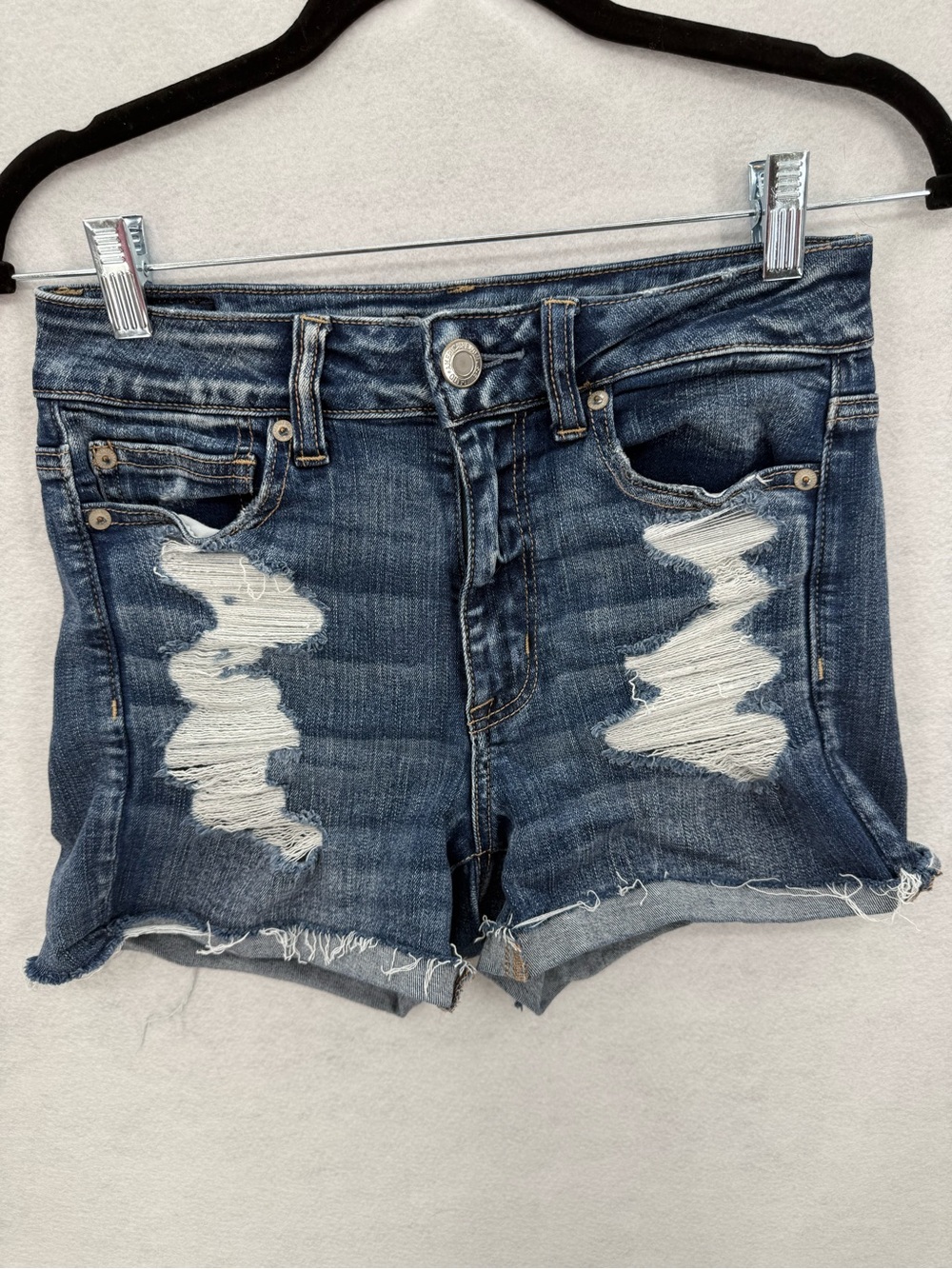 American Eagle Outfitters Super Stretch Size 6 Cut Off Denim